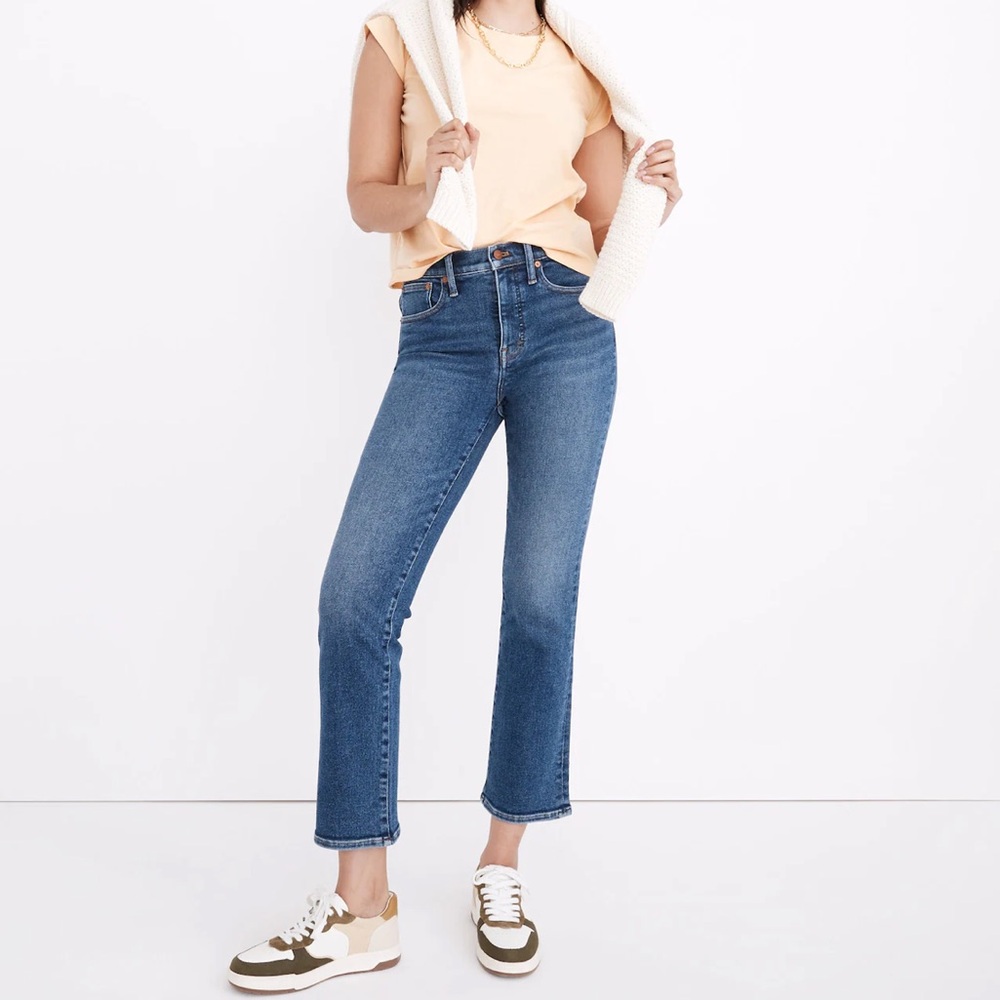 Madewell Women's Cropped Boot Cut Jeans - Blue